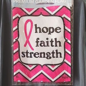 Garden flag Breast Cancer Awareness premium garden flag 12.5 × 18" New in pkg